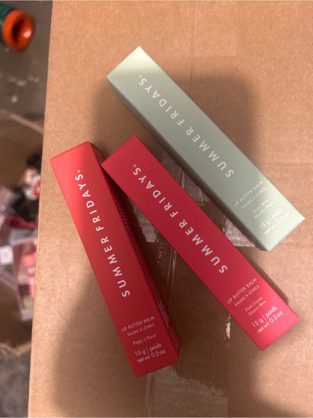 Summer Fridays Lip Butter Balm Trio — Pink & Mint Green Packaging